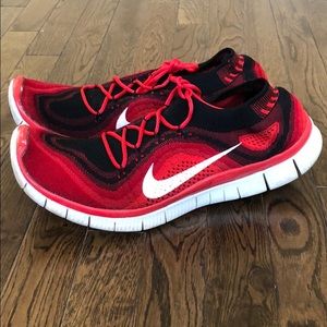 Men’s free run 5.0 flyknit red size 14